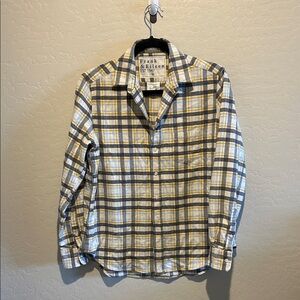 Frank & Eileen Women's Checkered Button Down in Gray and Yellow